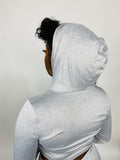 Hooded Crop Top & Shorts 2 Piece Set