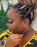 Gold Triangular Earrings